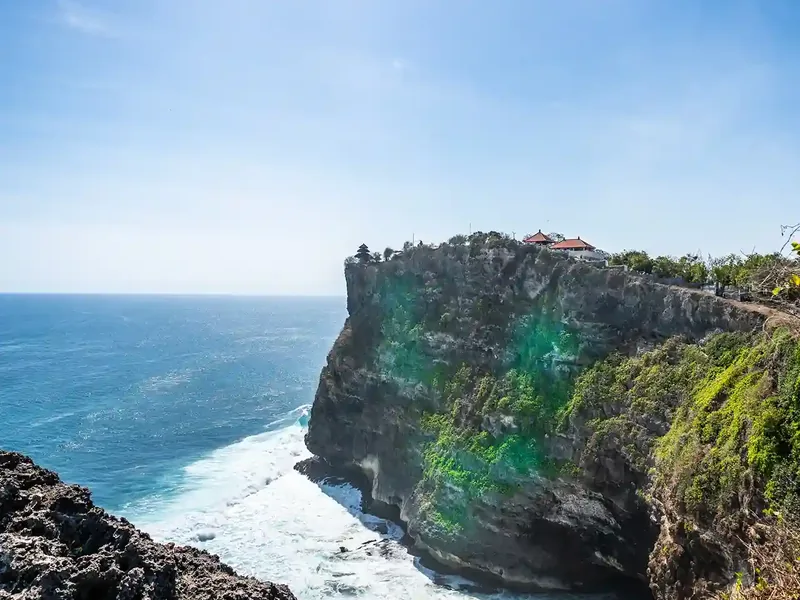 Uluwatu temple on its cliff above the Indian Ocean